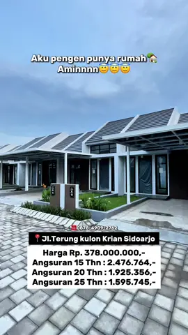 Rumah tipe new cica 6X12 Java residence cluster 3 krian sidoarjo (6 menit ke RSUD krian) 💰Harga 378 Jutaan 💰Utj 3 juta cicilan 1,5 juta 📍Jl.Terung kulon Krian Sidoarjo 📐 LB 36 M LT 72 M (6X12) 🛌 2 kamar tidur 🚽 1 kamar mandi 🔥 Promo : ✅ Free Dp ✅ Free semua biaya realisasi ✅ Subsidi bunga kpr 2% ✅ Free taman, canopy ✅ Free jaminan anti rayap ✅ Free IPL 2 tahun Yuk segera survei, unit sangat terbatas‼️ More Information: ☎️ WA 087849092762 (AZIS) #javaresidencecluster3 #javaresidencekrian #javaresidence #rumahmurahsidoarjo #rumahclustersidoarjo 