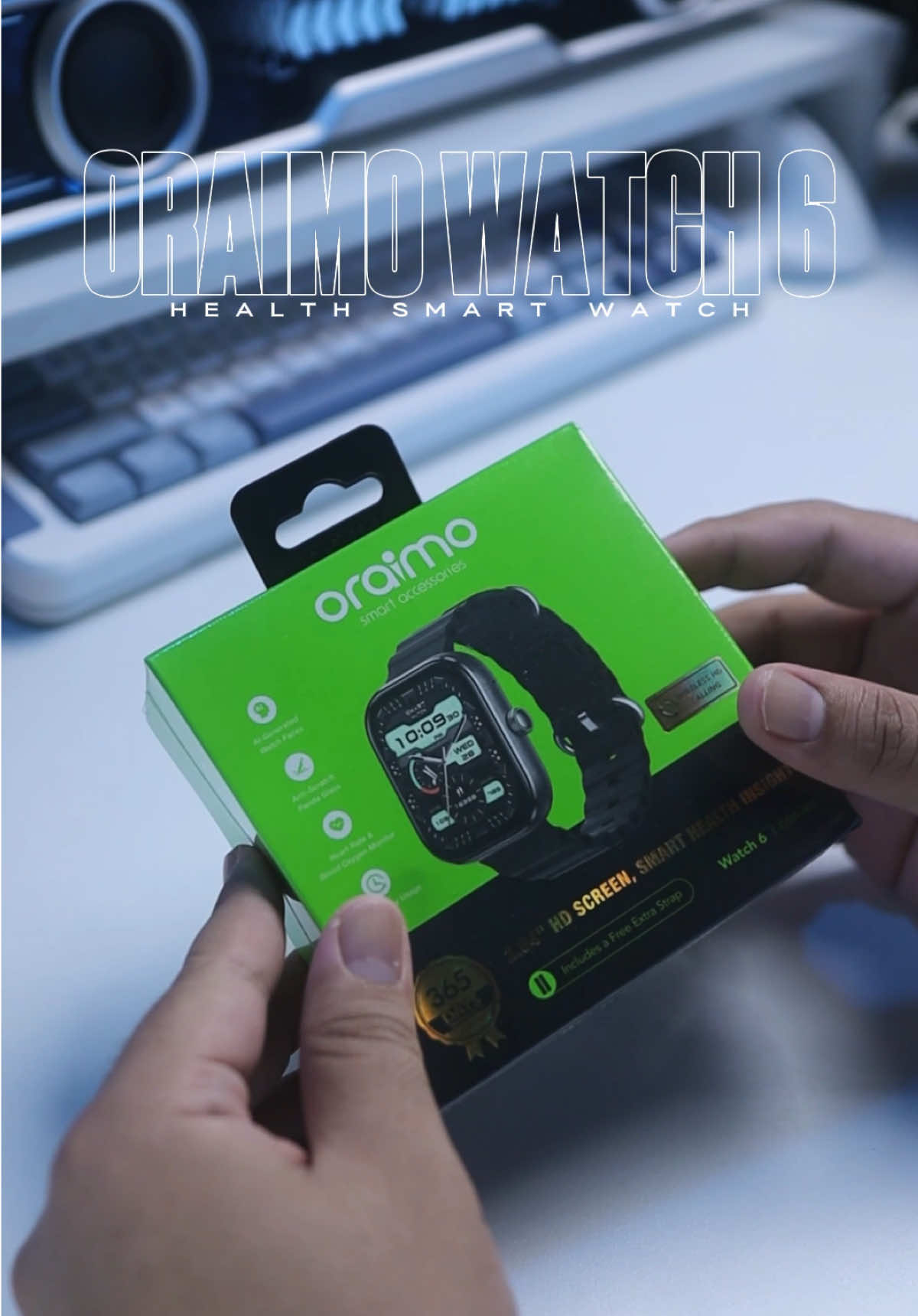 Unboxing the Oraimo Watch 6 — an efficient and smart health companion packed with features to track your fitness, heart rate, sleep, and more. Stylish, reliable, and built for everyday use. #smartwatch #watch #healthsmartwatch #fitnesswatch #healthylifestyle 