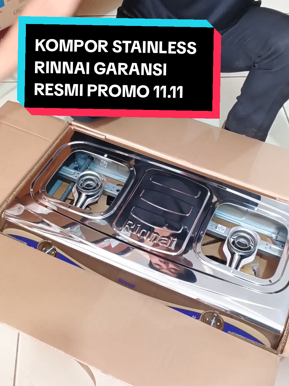 Kompor Stainless RINNAI Garansi Resmi #kompor #fyp #perabotanrumahtangga 