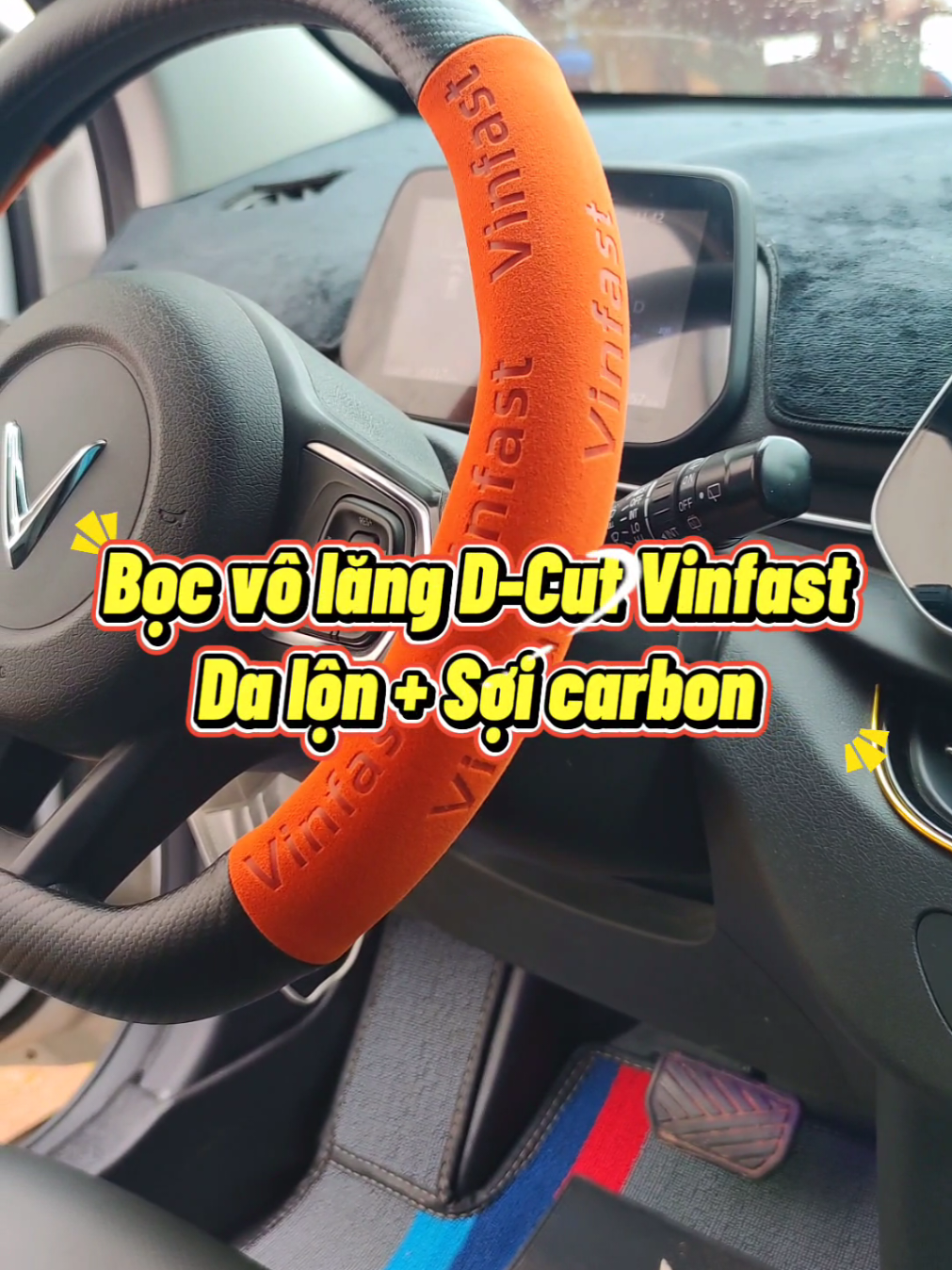 Bọc vô lăng Vinfast #vinfast #vinfastvf5 #phukienoto #phukienxehoi #bocvolang 