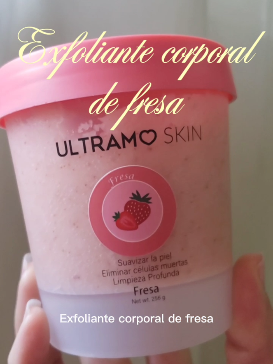 Exfoliante corporal de fresa de @Ultramo-Selected lo estoy amando😍💖 #exfoliante #ultramo #exfoliantecasero #pielsana #parati 