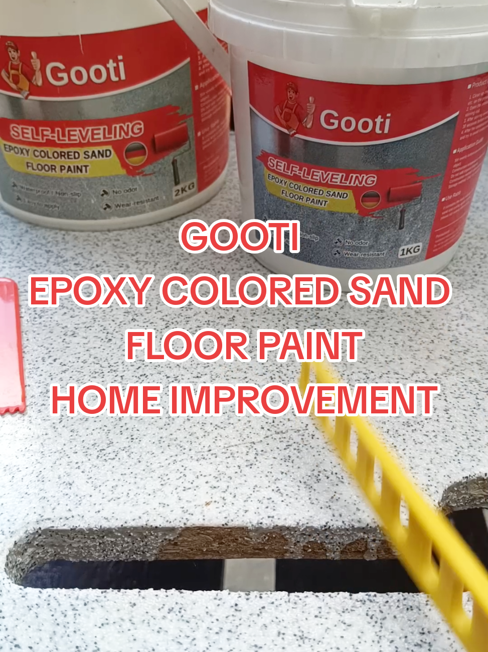 GOOTI EPOXY COLORED SAND FLOOR PAINT HOME IMPROVEMENT #GOOTI #epoxycoloredsandpaint  #sandpaint  #FLOORPAINT #homeimprovement 