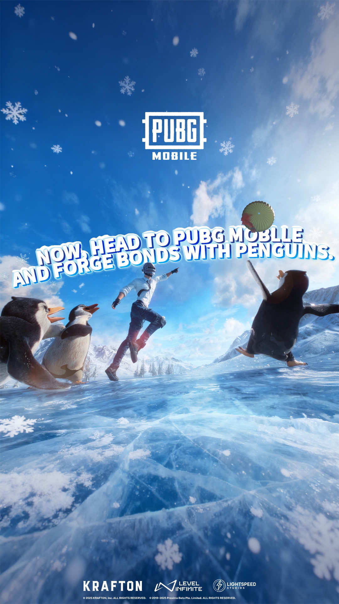 Animals are facing peril, but you can help. 🐧 - Log in and join PUBG MOBILE's Penguin Explorer Event! - Help reach the final global milestone, and PUBG MOBILE will donate $100,000.  NAME A PENGUIN: LIKE this post and COMMENT below with your suggested name and the hashtags#PenguinExplorer and #PenguinForGood PUBG MOBILE will select 6 creative names for the rescued penguins and will provide the players who suggested them with updates on the penguins' growth. #PUBGMOBILE #PUBGMOBILE410 