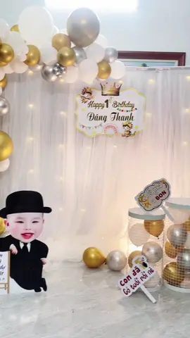 Tiệc rèm sn bé Bon 1 tủi 🥰🥰 #trangtrisinhnhat 