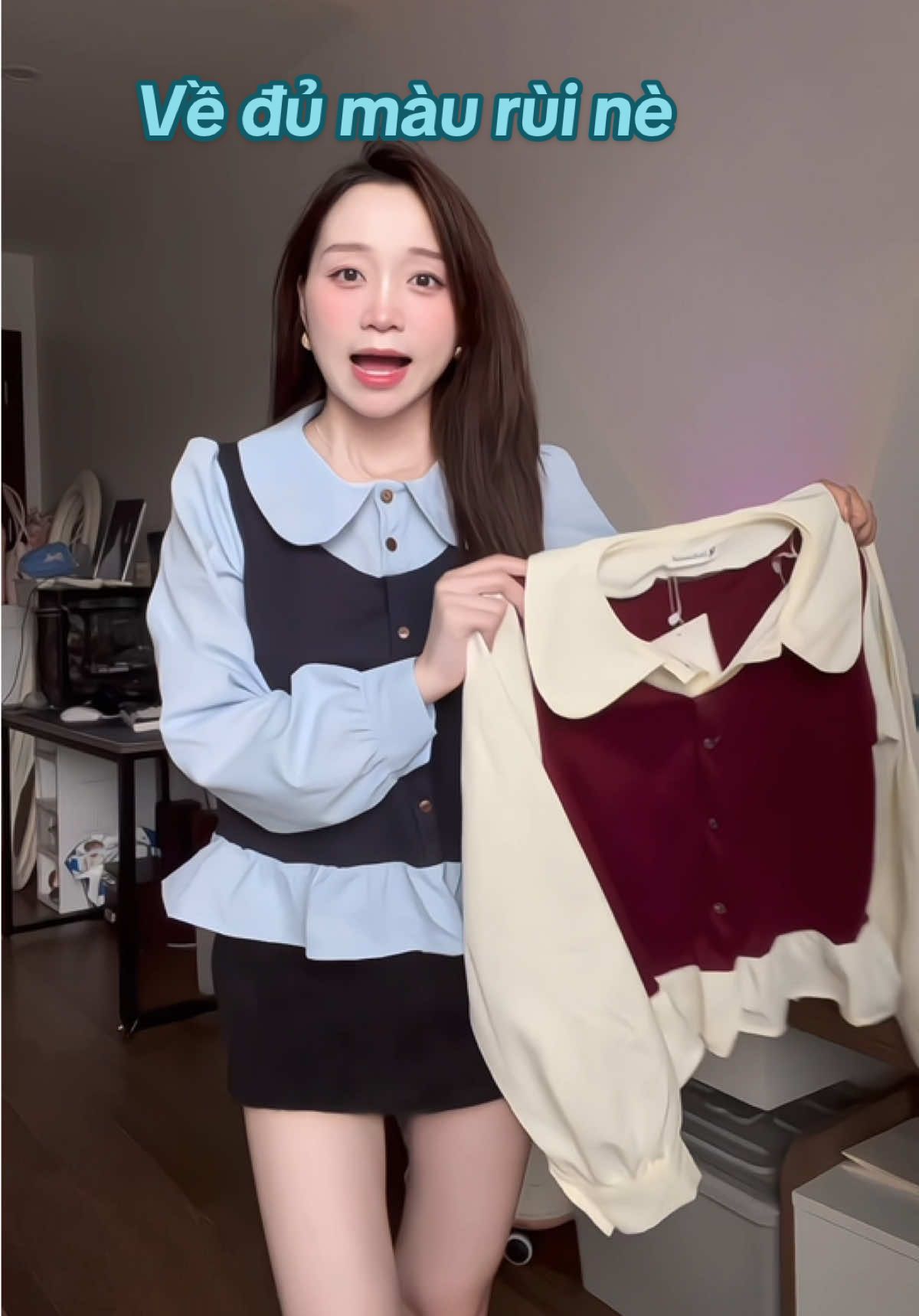 Màu đỏ và xanh giặt nước đầu ra màu ạ, ce giặt riêng đồ và giặt nhanh nha #diemxinhh #ao #aonu #aokieu 