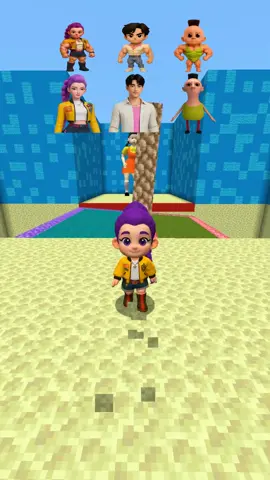 KPop Demon Hunters vs Minecraft Rotating #italianbrainrot #Minecraft #brainrot 