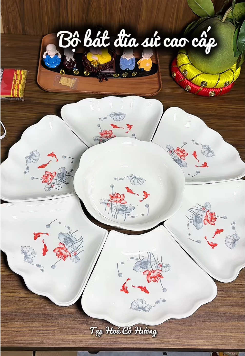 Bộ bát đĩa hoa làm từ sứ cao cấp Mình Châu #taphoacohuongvpp #batdiasu #batdiasucaocap #batdiahoamattroi #suminhchau 