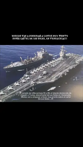 Con una votación de 51 contra 49, el senado de USA rechazó,el intento de los demócratas, para impedir Que el presidente Donald Trump, ataque , las instalaciones del Cartel de Los Soles, en Venezuela, así que Muy pronto , va a llover misiles del cielo , sobre el Cartel de Los Soles, y solo escombros, cenizas y humo negro , quedará en su lugar. Las ceremonias de brujería de Nicolás Maduro , no lo salvarán del fuego abrazador, de los Tomahawk…!!!! #venezuela🇻🇪🇻🇪 #tiktokusa🇺🇸 #gloriaalbravopueblo🇻🇪 