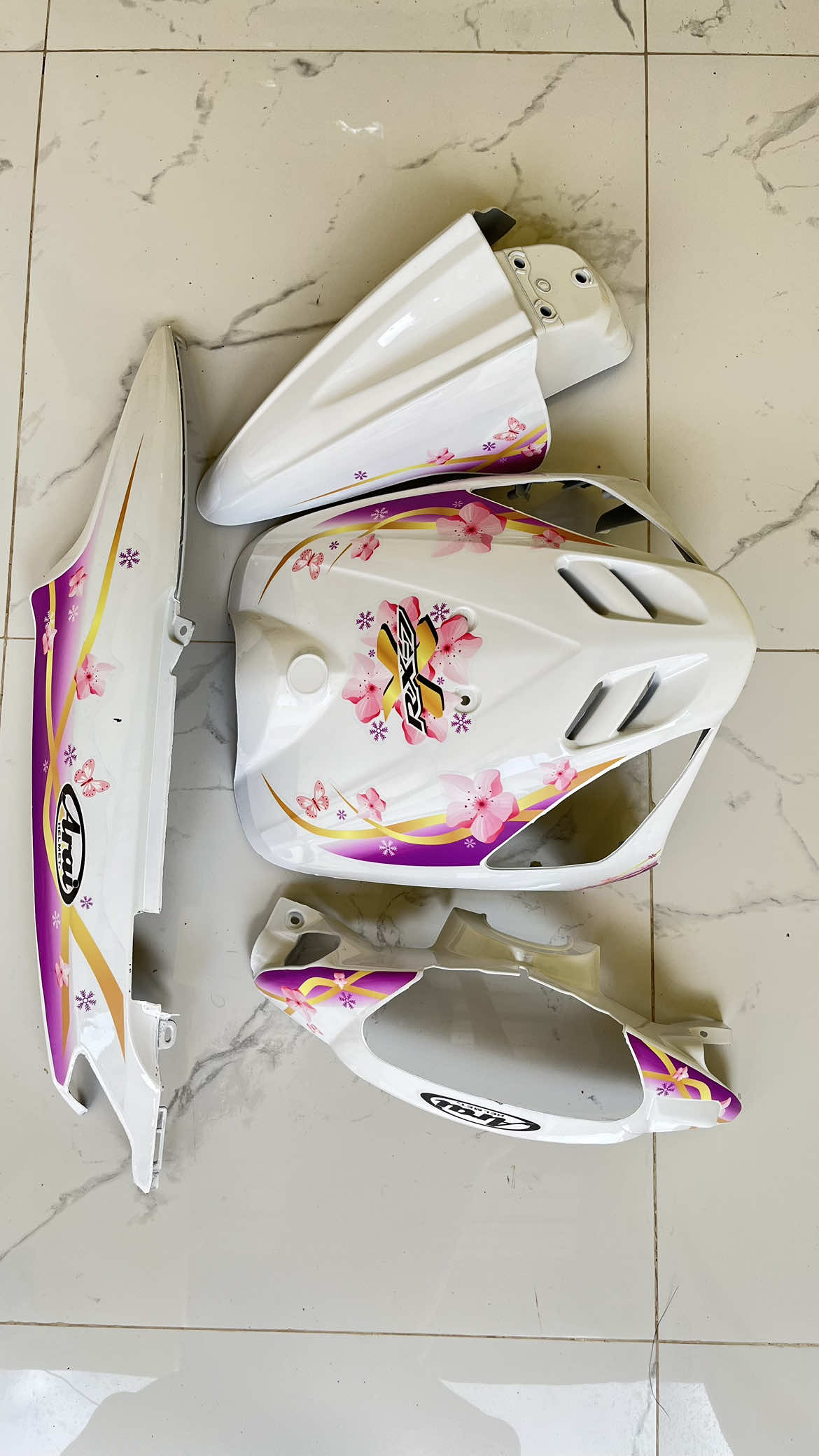 STRIPING transparan mio bunga arai 🌸🌸🌸 #pyf #stripingtransparan #stripingarai #stripingmio #miomodifikasi 