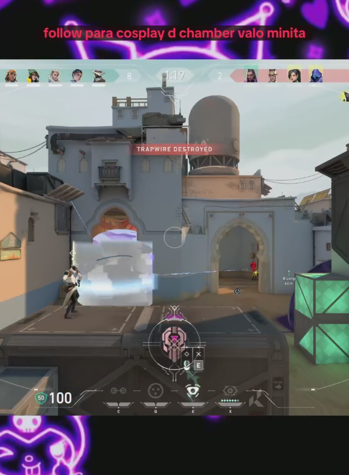 Cuando ya te acostumbraste a ir OP sólo con Chamber🤡😂 ⚠️No te pierdas mi directo, prendo casi todos los días🤠🖤#Valorant #valorantgaming #valorantclip #tiktoklive #livehighlights 