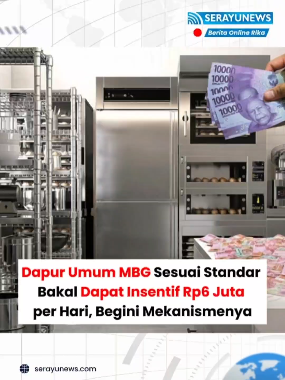 Dapur umum MBG bisa dapat Rp6 juta per hari buat memastikan mereka selalu siap operasional  Bukan dihitung dari seberapa banyak porsi yang dibagikan, tapi seberapa siap fasilitasnya. Tujuannya biar layanan gizi tetap berkelanjutan dan cepat digerakkan saat dibutuhkan. Kamu setuju dengan sistem “dibayar karena siap siaga” ini? Komen pendapat kamu 👇 #beritaindonesia #beritaterbaru #beritaupdate #banyumas #beritahariini #newsupdate #kebumen #reelsindonesia #banjarnegara #insentif #cilacap #infoterkini #purbalingga #whoosh #prabowo #wordnews #mbg
