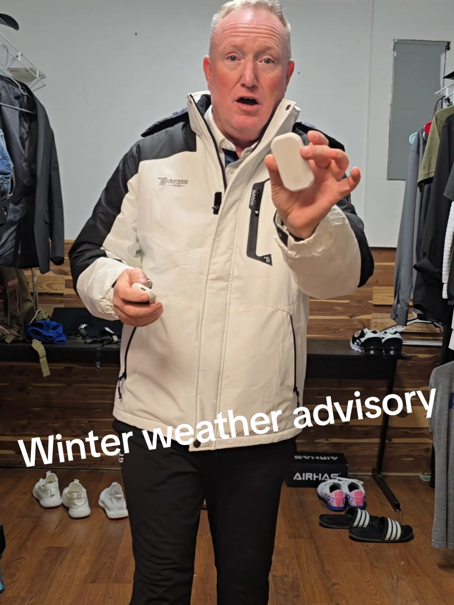 Winter weather advisory ❄️ Stay warm, y’all! This fleece-lined jacket is windproof, waterproof, and crazy comfortable — plus those waterproof zip pockets are a lifesaver. I tossed in a pair of rechargeable hand warmers that last up to 7 hours and heat between 104°–131°F 🔥. Matched it with my fleece-lined joggers for full mobility and warmth, and finished with traction shoes ready for snow and ice. Stay cozy and ready for anything this winter! #winterready #coldweathergear #fleecejacket #heatedhandwarmers #staywarmthiswinter