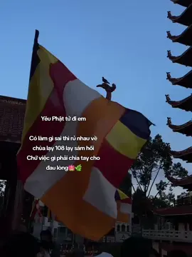 Yêu Phật tử đi em Có làm gì sai thì rủ nhau về chùa lạy 108 lạy sám hối Chứ việc gì phải chia tay cho đau lòng#xuhuongtiktok #phatgiao #phattaitam#phatdaydieuhay  #phatphapnhiemmau 