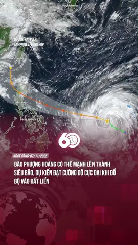 BÃO PHƯỢNG HOÀNG CÓ THỂ MẠNH LÊN THÀNH SIÊU BÃO, DỰ KIẾN ĐẠT CƯỜNG ĐỘ CỰC ĐẠI KHI ĐỔ BỘ VÀO ĐẤT LIỀN #theanh28 #60giay #tiktoknews