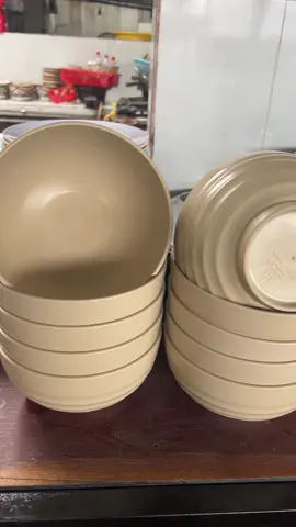 Combo 5,10 tô nhựa tròn xoắn 16cm,19cm loại dây đung bún, phở, màu nâu kem , sang trọng.                      #nguyenthuy#xaykenhtiktok 