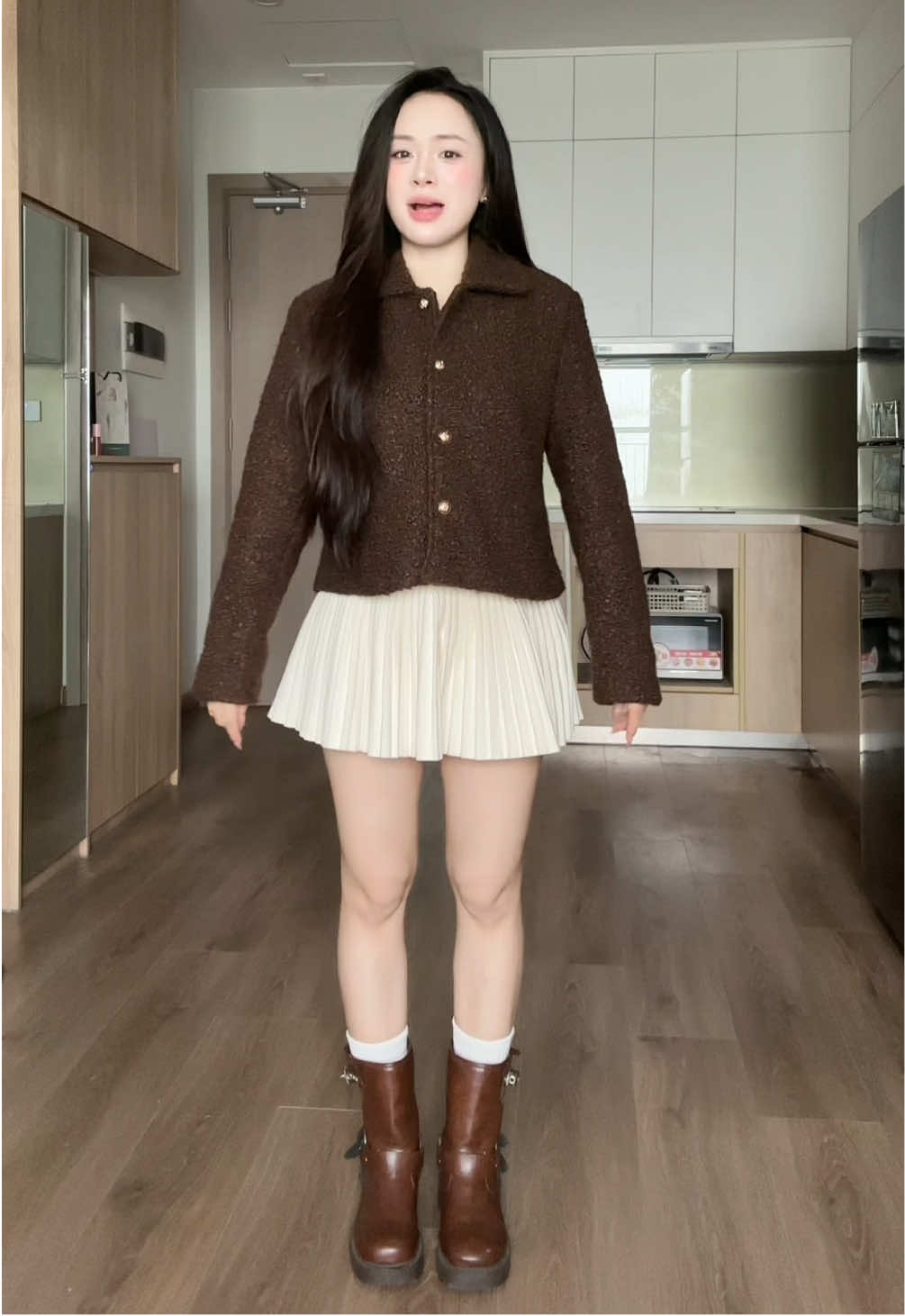 Khoác dạ lông cừu xinh xỉu