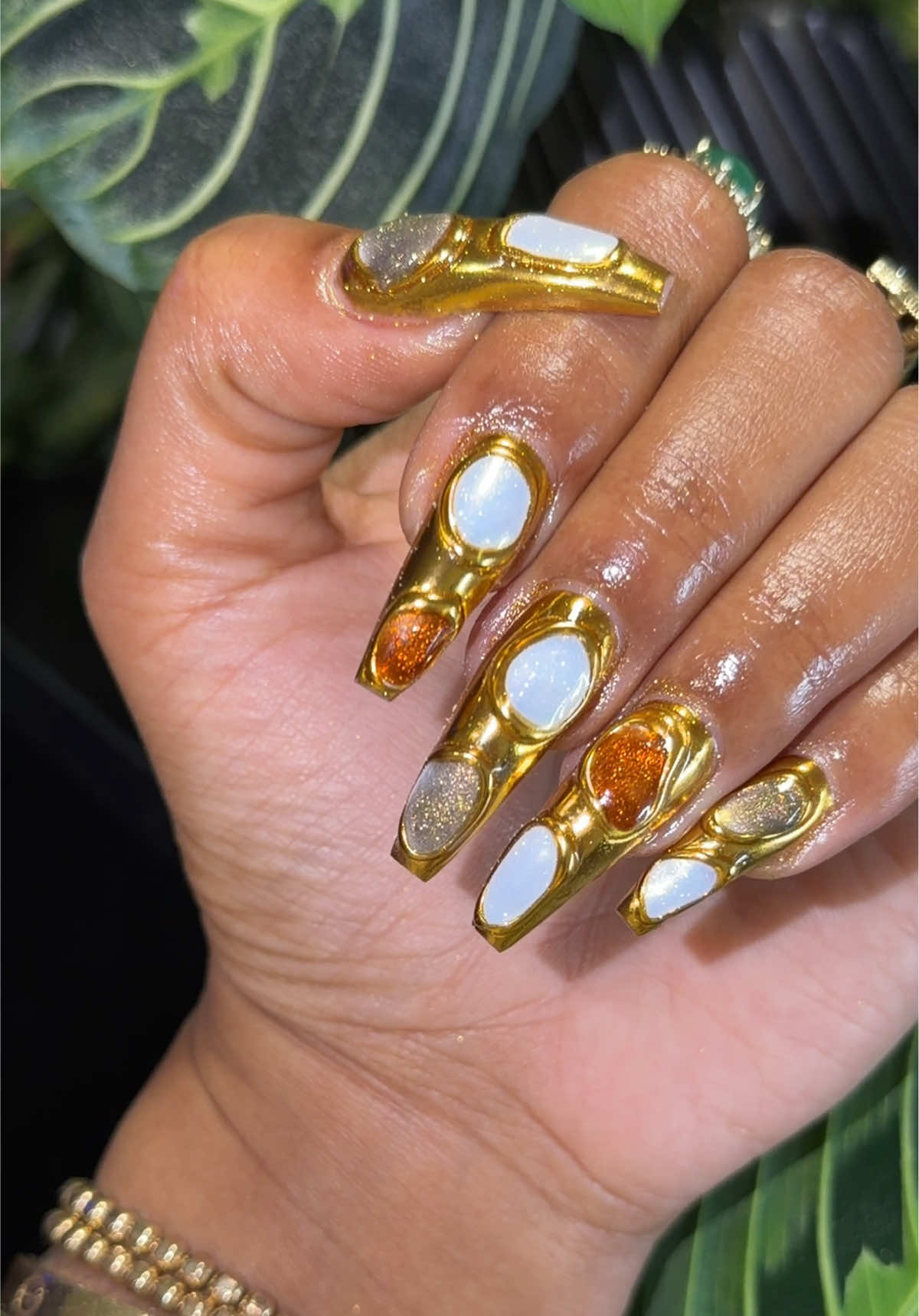 Birthday Nails for a Scorpio 🧡✨ nails by @JadetheGoat_  #birthdaynails #nailinspo #nail #nailart #viraltiktok 