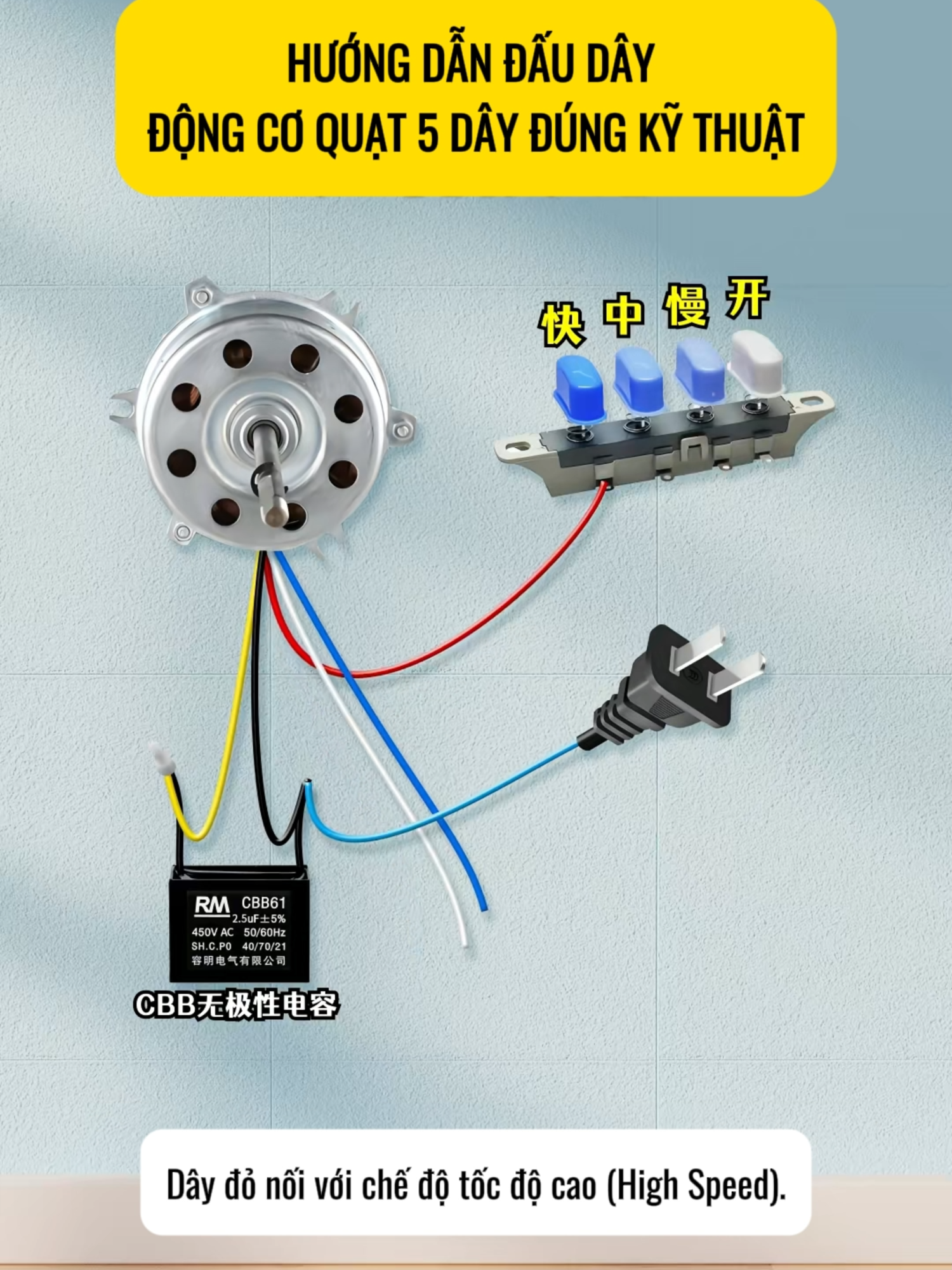 Cách đấu động cơ quạt 5 dây #xuhuong #hoikysudien #btbelectric #diendandung #diencongnghiep #meovat #LearnOnTikTok