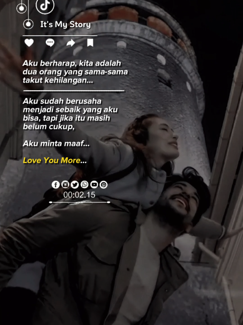 Aku berharap kita adalah dua orang yang sama-sama takut kehilangan #kisahcintaku #storyharian #storymalam #lovestory #storyzett 