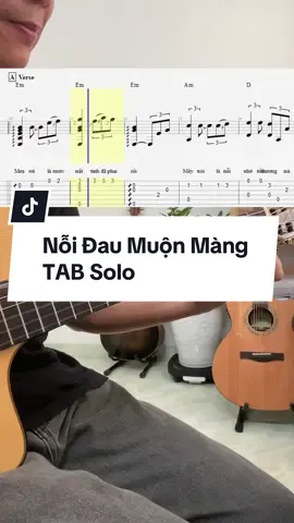 Nỗi Đau Muộn Màng (Ngô Thụy Miên) TAB Guitar Solo Độc Tấu Semi Classic  #guitarsolo #guitarist #nhạchay #guitarlesson #guitar