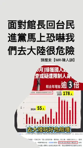 面對館長回台民進黨馬上發動媒體開始製造恐慌😱#政治 #兩岸 #館長 #陸委會 #民進黨 