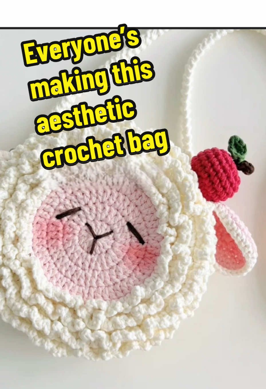 🐑✨ Cute & fluffy crochet sheep bag! Beginner-friendly + fits your phone 💕 Full tutorial link in comments 💬 Comment “pattern” for the written guide 🧶 #creatorsearchinsights #CrochetTutorial #CrochetBag #CrochetSheep #CrochetForBeginners