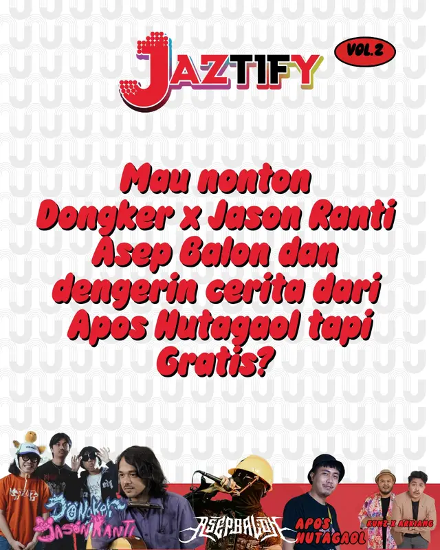 Buat yang mau tiket gratis ada penawaran nih dari @150coffeegarden , ada tiket gratis Jaztify Vol.2 tiap jajan minimal 100rb untuk informasi lengkapnya buruan dateng langsung ke 150 Coffee & Garden, asik kan bisa nongkrong trus dapet tiket gratis. Gaskeun! #Jaztify #adaajajalannya 