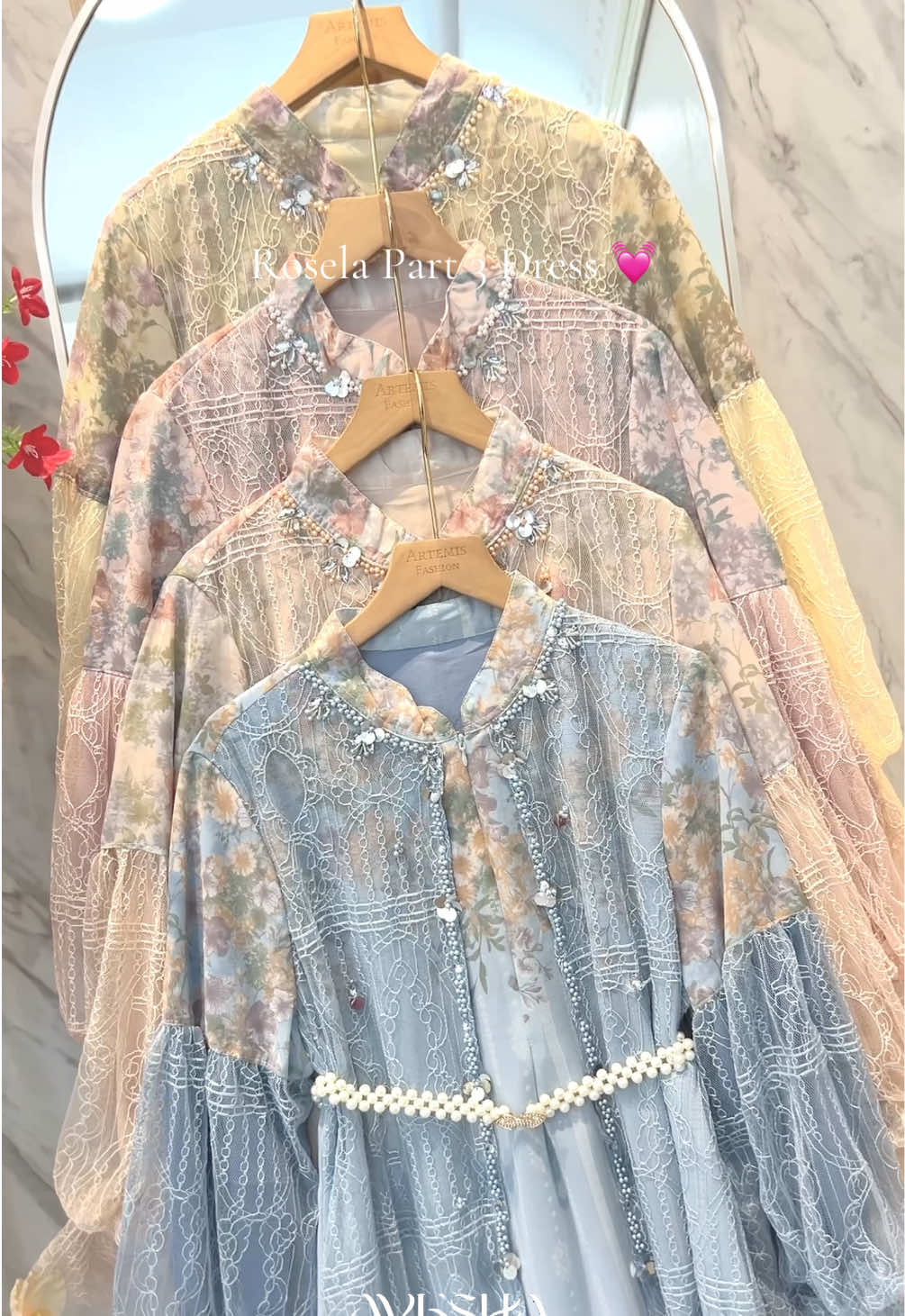 Rosela Part 2 Dress 🥰 #fyp #gamis #gamislebaran #viraltiktok #drescantik 