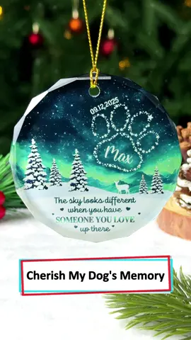 Every year the light from this ornament glows like their presence around us ✨ #wanderprints #personalized #gifts #christmas #petmemorial