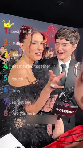 Noah&Millie are an iconic duo#milliebobbybrown #noahschnapp #celebrity #star #strangerthings5 