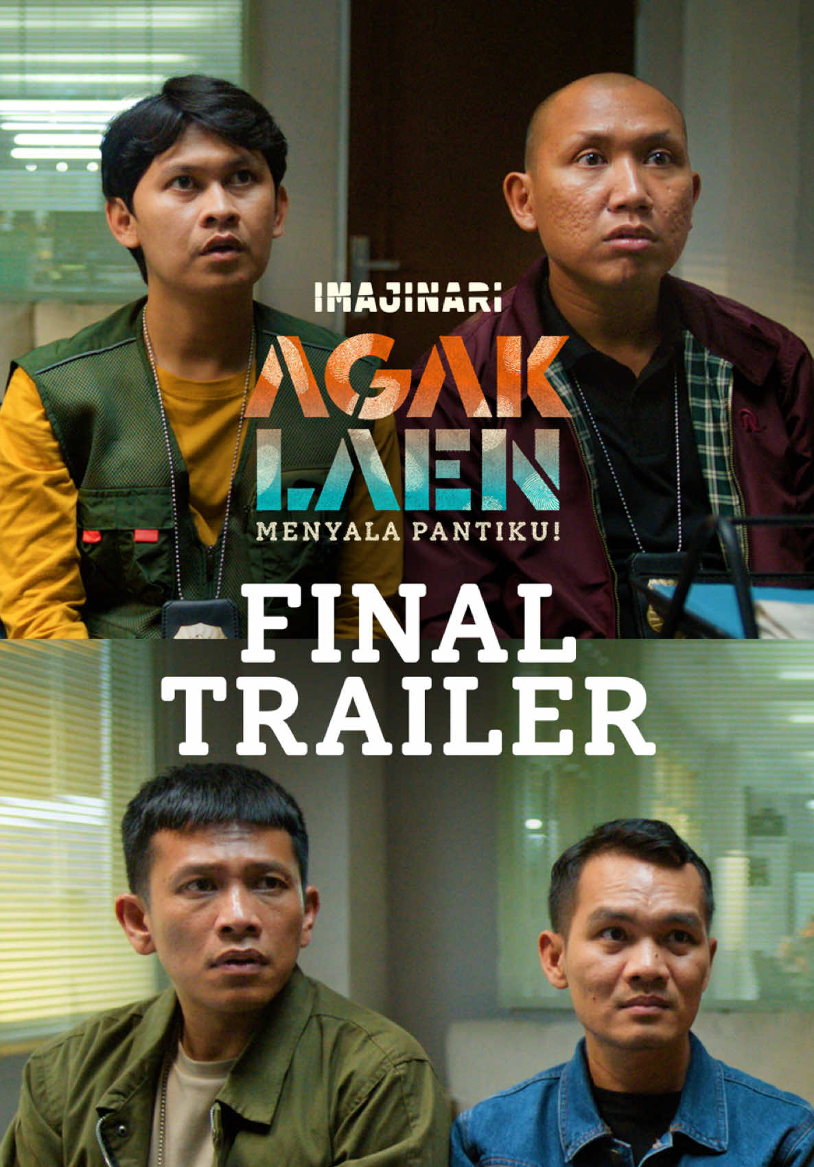 FINAL TRAILER Pilem Agak Laen: Menyala Pantiku! 💥🎬 Kenapa pulak ngebersihin t*i kucing harus berdua biar adil? 🤣  Cerita baru tentang penyamaran #AgakLaen detektif @Bene Dion Rajagukguk, Boris Bokir, @indrajegel, dan @okirengga33 🤯 27 November kami pastikan kelen ketawa sampe lompat dari kursi bioskop‼️ Kalo Gemini udah dibawa-bawa, tandanya kelen wajib nonton. Sebarin dulu trailernya, pasukaann 🙌🏻 H-20 #PilemAgakLaen #MenyalaPantiku #AgakLaen2
