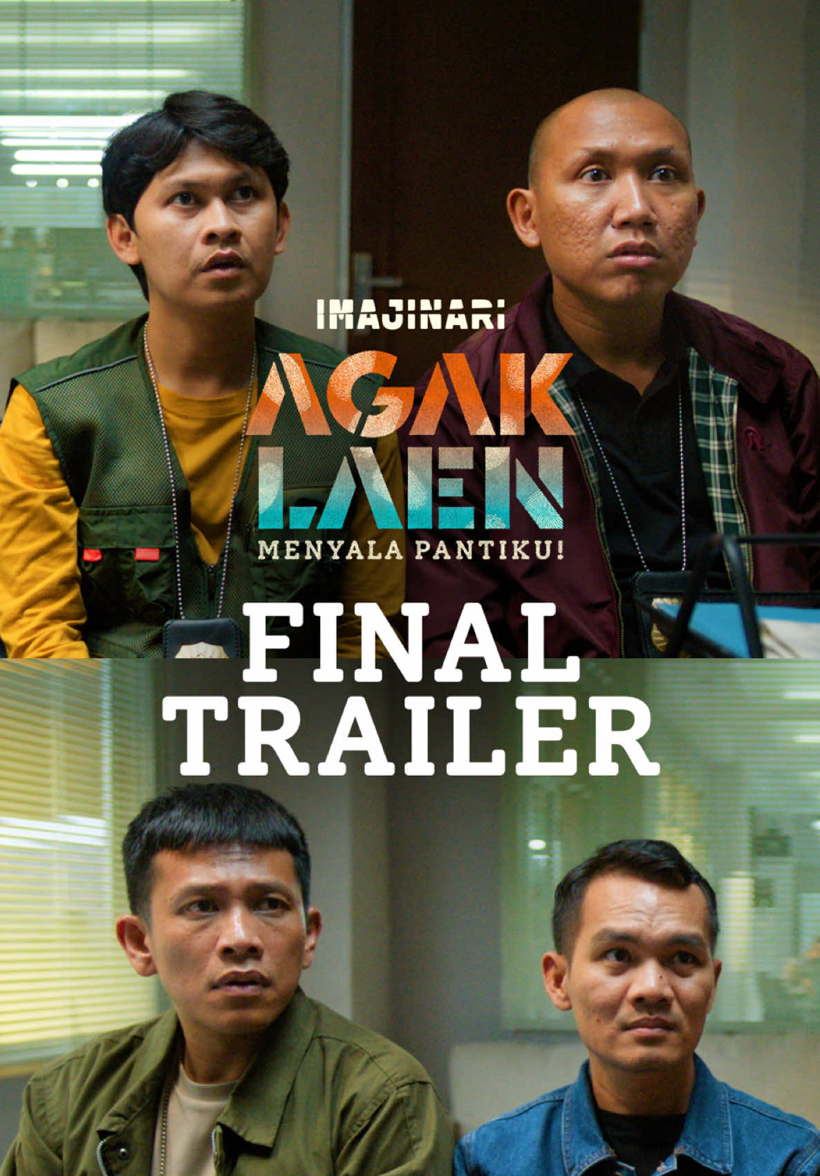 FINAL TRAILER Pilem Agak Laen: Menyala Pantiku! 💥🎬 Kenapa pulak ngebersihin t*i kucing harus berdua biar adil? 🤣  Cerita baru tentang penyamaran #AgakLaen detektif @Bene Dion Rajagukguk, Boris Bokir, @indrajegel, dan @okirengga33 🤯 27 November kami pastikan kelen ketawa sampe lompat dari kursi bioskop‼️ Kalo Gemini udah dibawa-bawa, tandanya kelen wajib nonton. Sebarin dulu trailernya, pasukaann 🙌🏻 H-20 #PilemAgakLaen #MenyalaPantiku #AgakLaen2