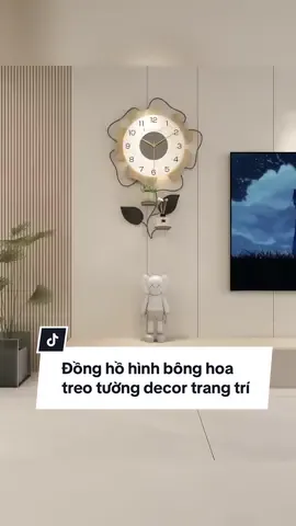 Đồng hồ treo tường hình bông hoa trang trí decor phòng khách#muataitiktokshop #thuhaifreeship #wwwmindecor #xuhuongtiktok #donghotreotuong 