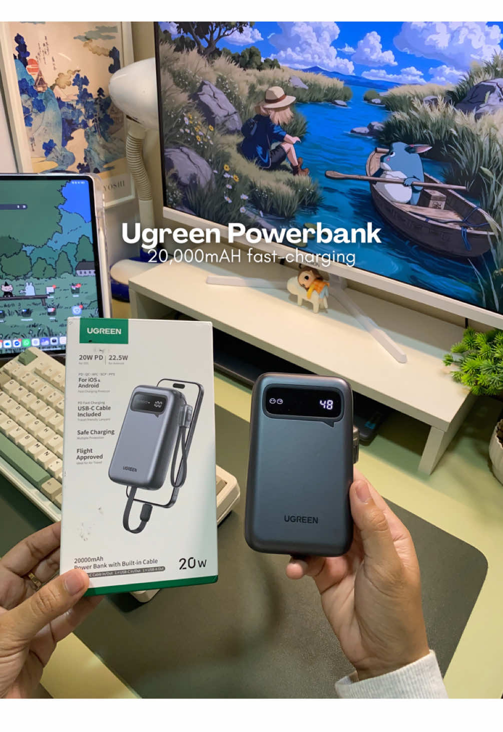 Always on the go? 🔋 This UGREEN 20000mAh power bank got you covered with fast charging and sleek design — perfect for your daily use or travels! ⚡💼 ✨ Features: • 20000mAh large capacity — long-lasting power all day • USB-A 22.5W Max output for super fast charging • USB-C 20W Max for modern devices • LED screen display to check battery status easily • Compact, minimalist, and premium feels  @Ugreen Store @UgreenOfficialShop ☘️ #ugreen #powerbank #fastchargingpowerbank #powerbankfastcharging #techtok 