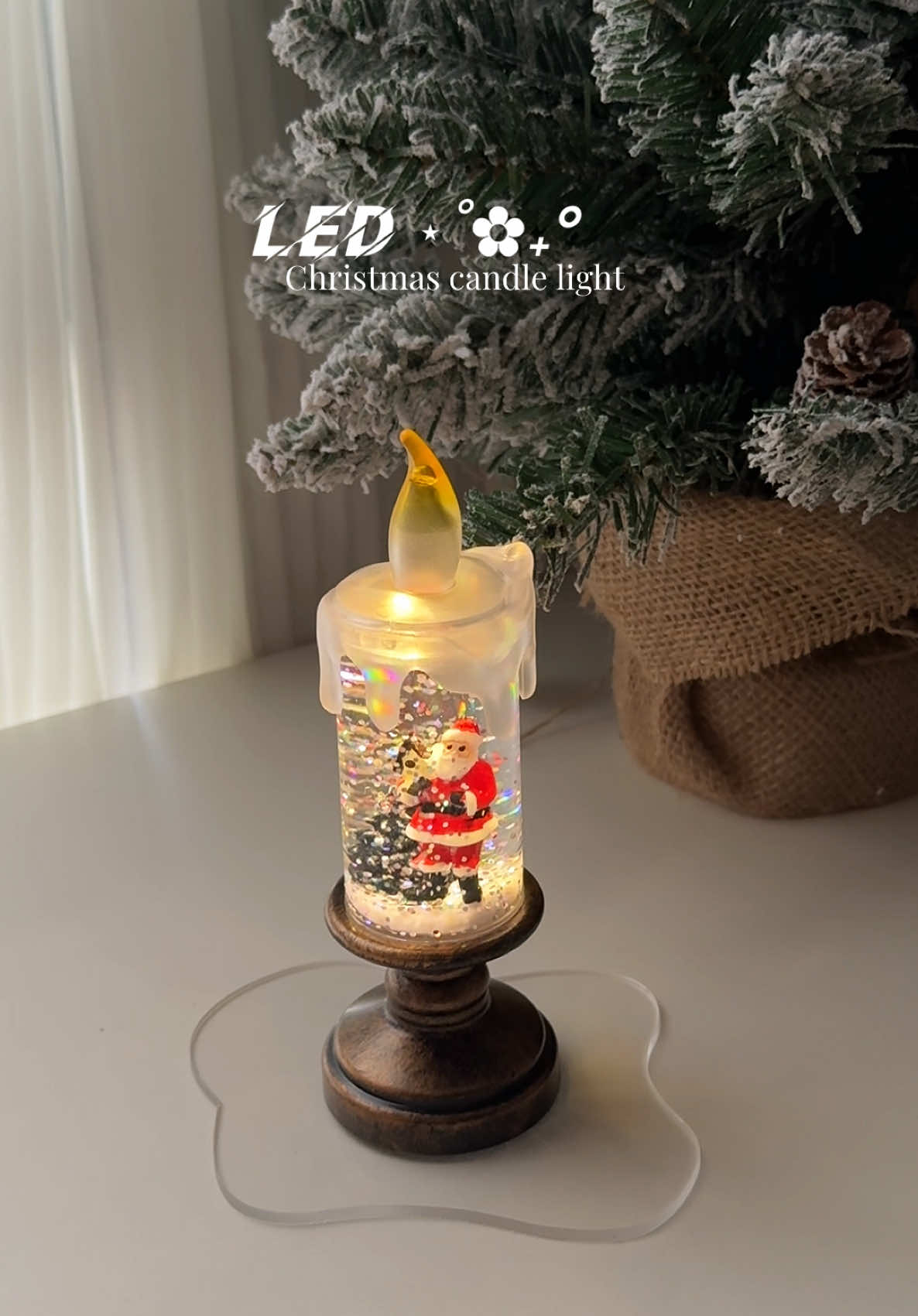 Led Christmas candle light 🎄🎇 #christmascandle #christmascandle #ledcandles #fyp 