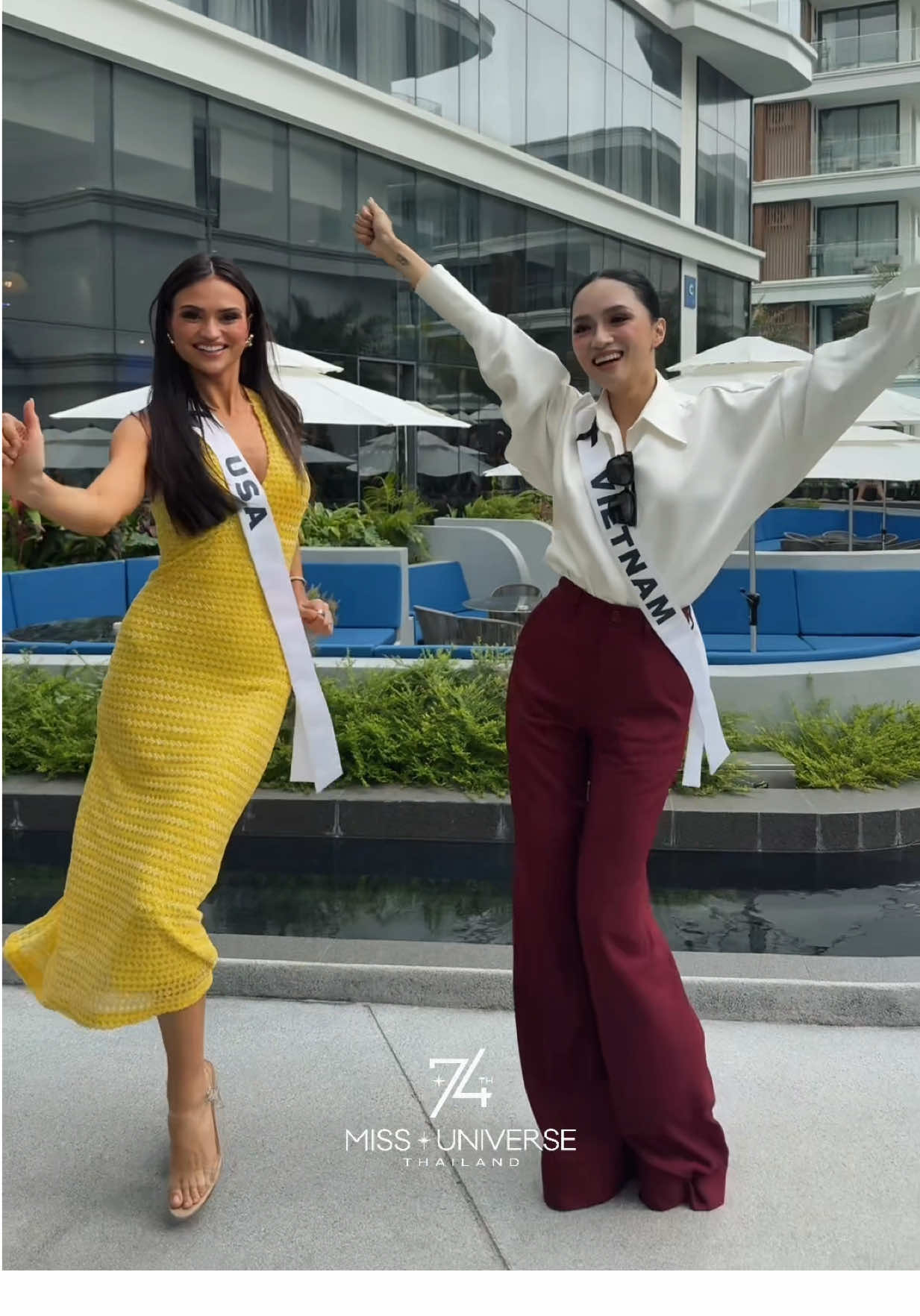 The journey continues, the Miss Universe delegates have arrived in Phuket! 🌴☀️ Let the island magic begin. 💫 #MGIxMU #MissUniverse   #The74thMissUniverse