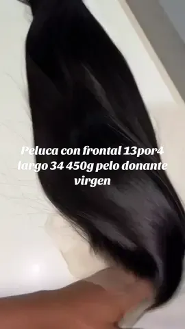 Peluca con frontal 13por4 largo 34 450g Pelo donante virgen a 100% #creatorsearchinsights #lacefrontwig #laceemup #frontalwig #haircuts 