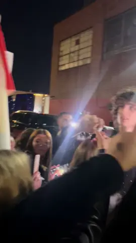 sombr signing a pride flag and “gays for sombr” sign after night 2 in brooklyn #sombr #brooklyn #nyc #concert  @sombr 