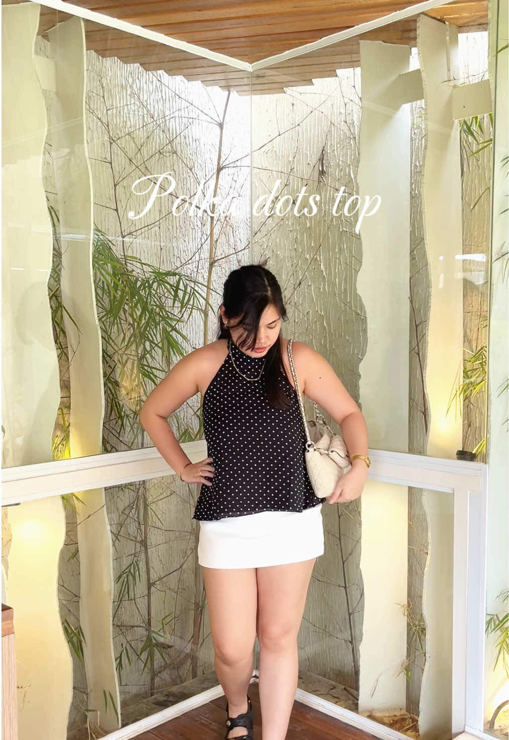 Replying to @Jeyelord love love love this polka dots halter top! #polkadots #polkadotstop #haltertop #haltertopoutfit 
