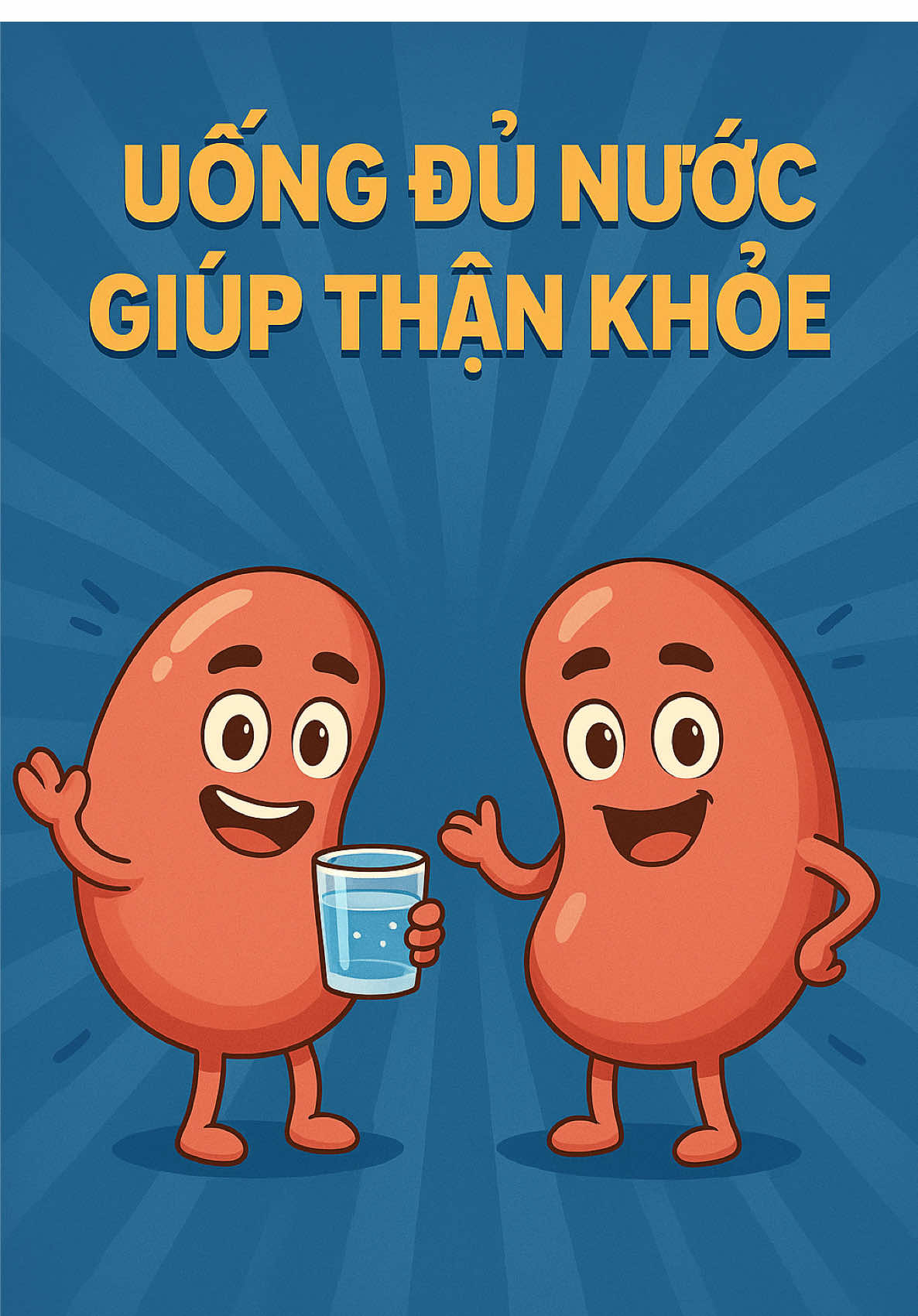 Mỗi ngày uống đủ nước là cách đơn giản nhất để thể hiện tình yêu thương với thận #kienthucsuckhoe #suckhoe #yeucotheminh 