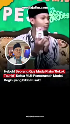 Ketua Majelis Ulama Indonesia (MUI) Pusat Bidang Dakwah dan Ukhuwah, KH Cholil Nafis, menyorot tajam seorang Gus muda yang memberikan ceramah di sebuah pengajian. Lewat cuitan di akun media sosial X pribadinya, Cholil Nafis menyampaikan sorotan dan kritik tajam. Apalagi dalam ceramah yang dibawakan Gus muda itu menyebut rokok sebagai tauhid. Bahkan dalam video yang beredar, bungkus rokok yang dibawahnya terdapat huruf A dan disebut sebagai Allah. Karena itu, Cholil Nafis beraksi keras dan menyebut penceramah model ini akan merusak. “Penceramah muda model kaya’ gini yang bikin rusak,” tulisnya dikutip Kamis (6/11/2025). “Alih-alih masyarakat tambah benar,” jelasnya. Sumber: Fajar.co.id #mediajatim #lebihtahujawatimur #gus #tauhid #rokok 