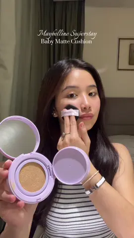 Trying my new baby “Maybelline Superstay Baby Matte Cushion”. 💗 #maybelline #fyp 