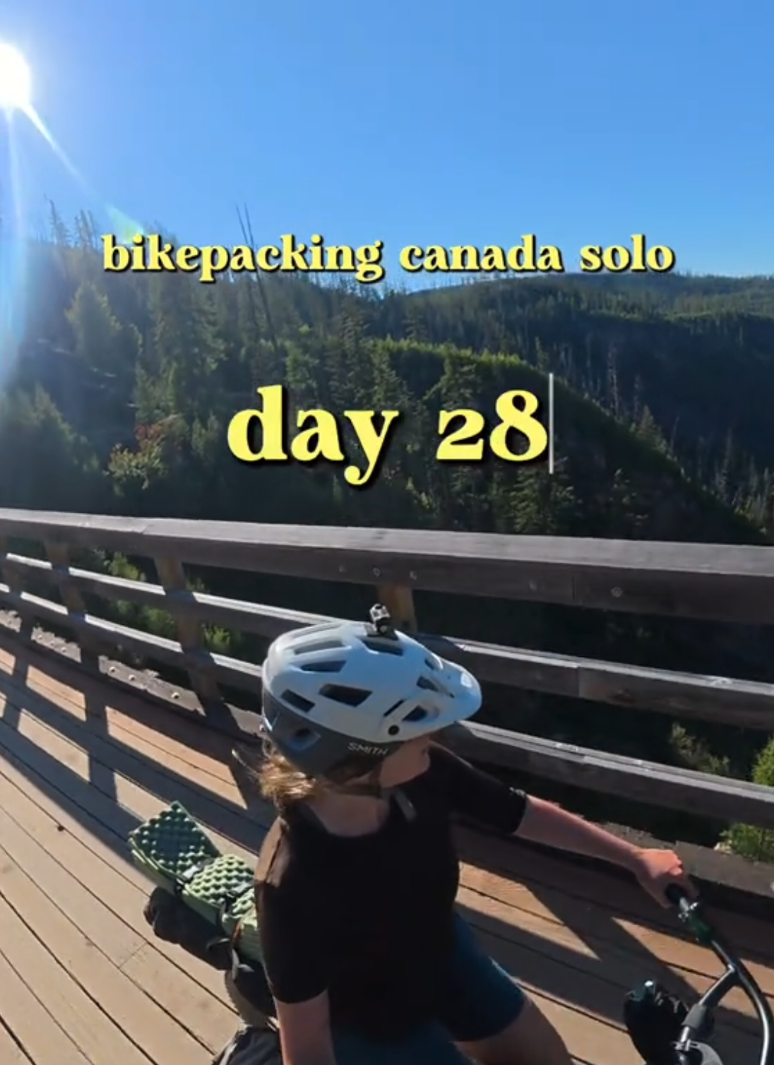 Day 28 🇨🇦 Lots of you wanted to see these mini vlogs so i'm going to start posting a few each week! I've spent the summer cycling 3611km across BC, Canada - sleeping in my tent, swimming in lakes and encountering some incredible wildlife 🐻  Any questions about my adventure, leave them below ⬇️