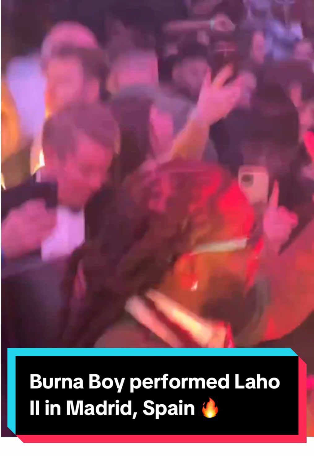 Laho!!!!! Burna Boy always brings in the energy!  #laho #burnaboy #spain #madrid #fitzclubmadrid 