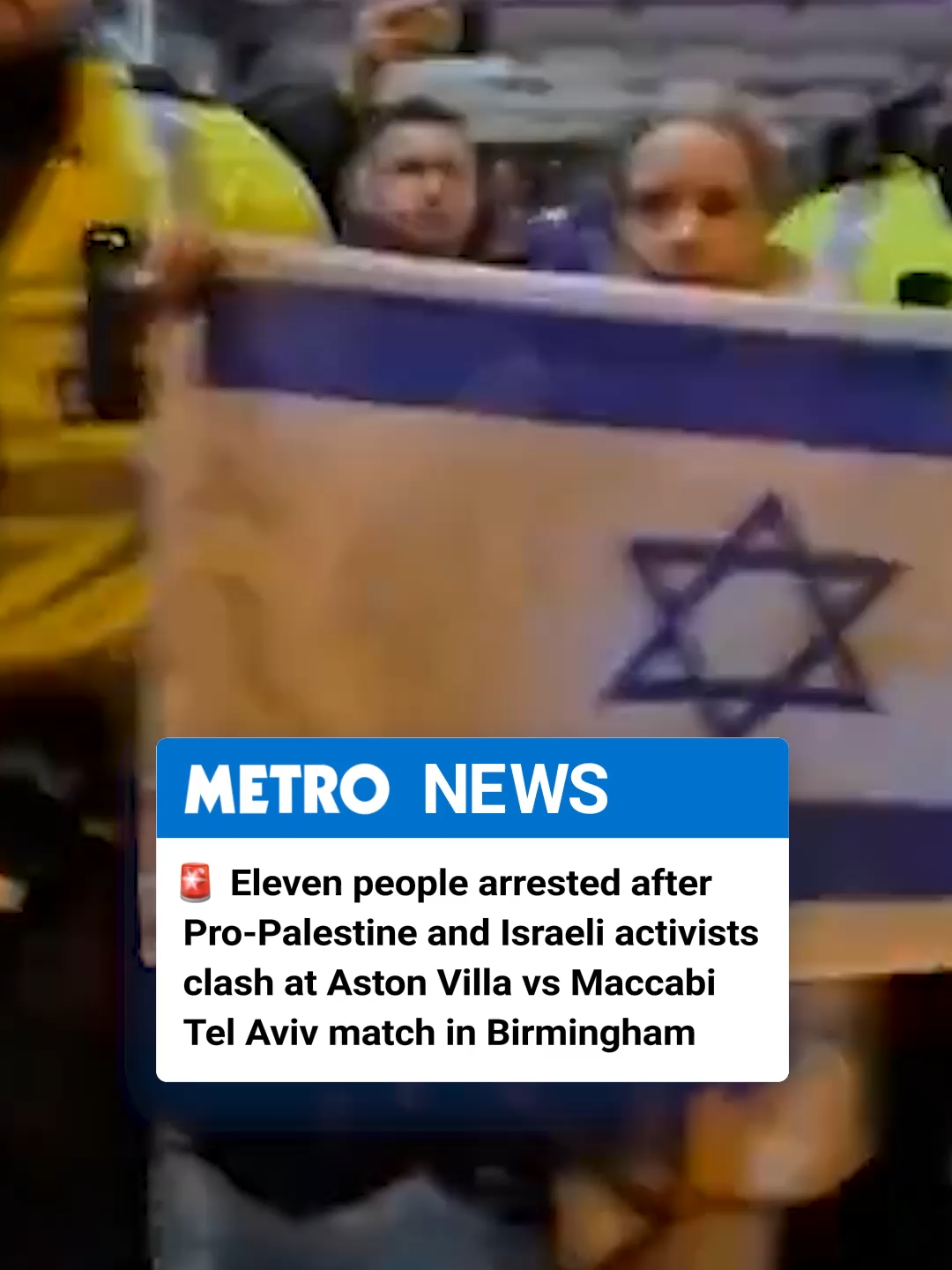 More than 700 officers were deployed around Villa Park for the controversial Europa League match. Protestors have been calling for Israel’s domestic football teams to be excluded from UEFA competitions. But clashes broke out at last night's match with eleven people arrested. #astonvillafootballclub #footballtok #birmingham