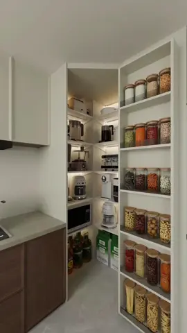 A diamond corner cabinet in the kitchen! Storage is absolutely top-notch! #renovation #customizedhouse #kitchen #cabinets 