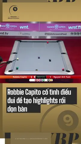 Robbie Capito cố tình điều đui để tạo highlights rồi dọn bàn #sportsontiktok #vietnambilliardspromotion #hanoiopenpoolchampionship #billiards
