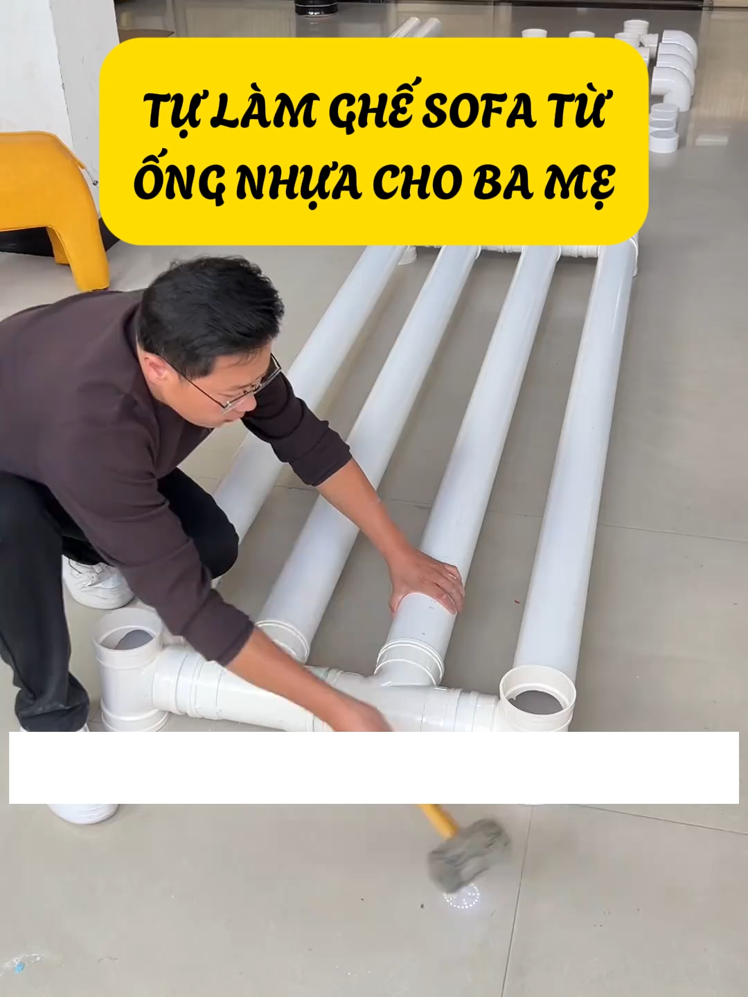 Tự Tay Làm Ghế Sofa Từ Ống Nhựa Cho Bố Mẹ #kinhcanreview #nhadep #trangtrinha #noithat #diy