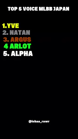 top 5 voice mlbb japan  ib @nguakakclik  sorry kalau slh 🗿