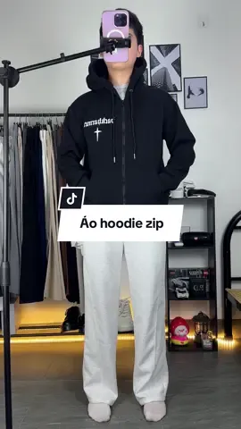 Mẫu áo hoodie zip trẻ trung, dễ phối đồ dành #windclothing #hoodiegenz #xuhuongtiktok #myoutfit 